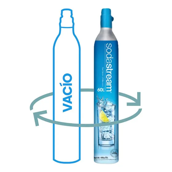 Recambio Recarga Sodastream Cilindro Co2 60l Maquina Gasificadora