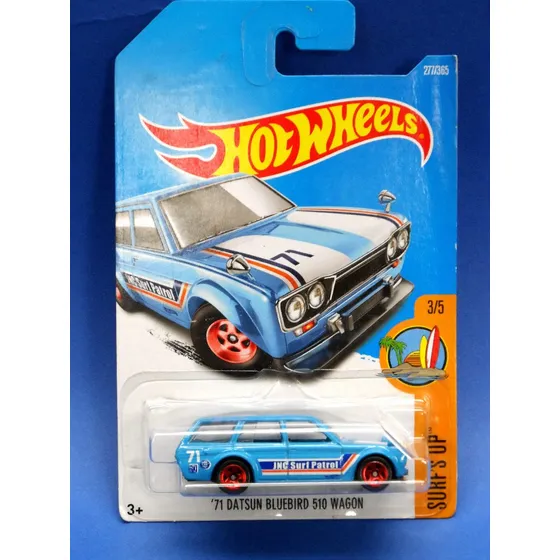 2018 Hot Wheels 71 Datsun Bluebird 510 Wagon Azul