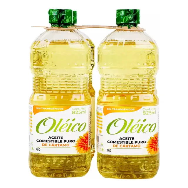 Oléico Aceite Comestible Puro De Cártamo 4pzas De 825ml Msi