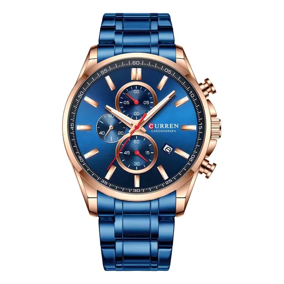 Relojes Cronografo De Curren 8368 Hombre Azul Marino Azul Azul Marino