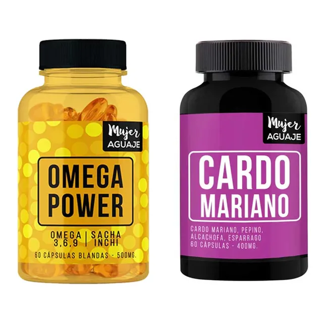 Omega Power 60 Cápsulas + Cardo Mariano 60 Cápsulas Mujer Ag