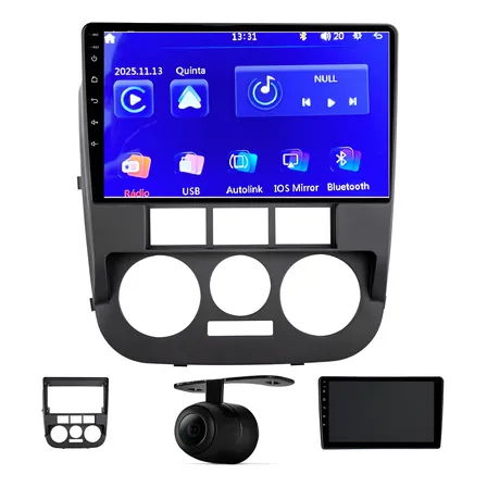 Multimidia Android Auto P/ Gol Parati Saveiro G4 2006-14 9po Preto