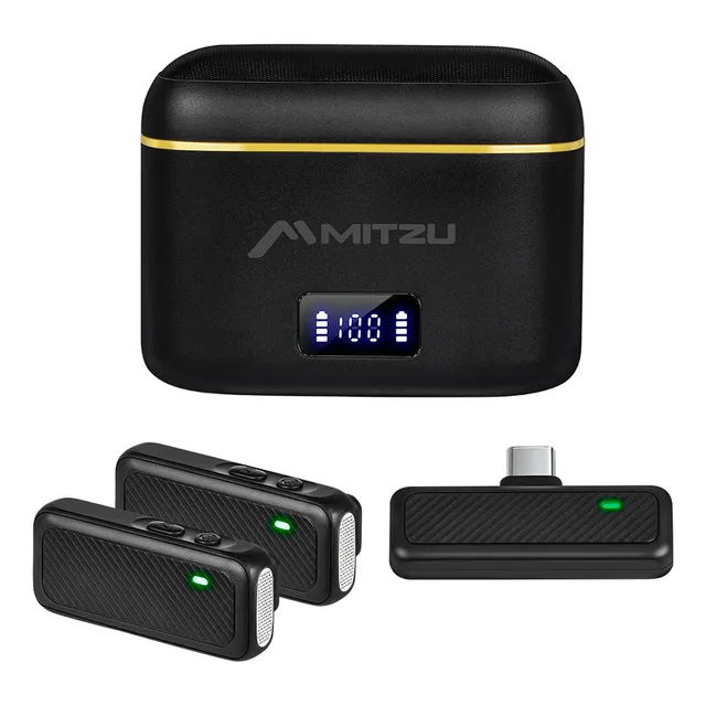 Set De Micrófonos Mitzu De Solapa  12-8050