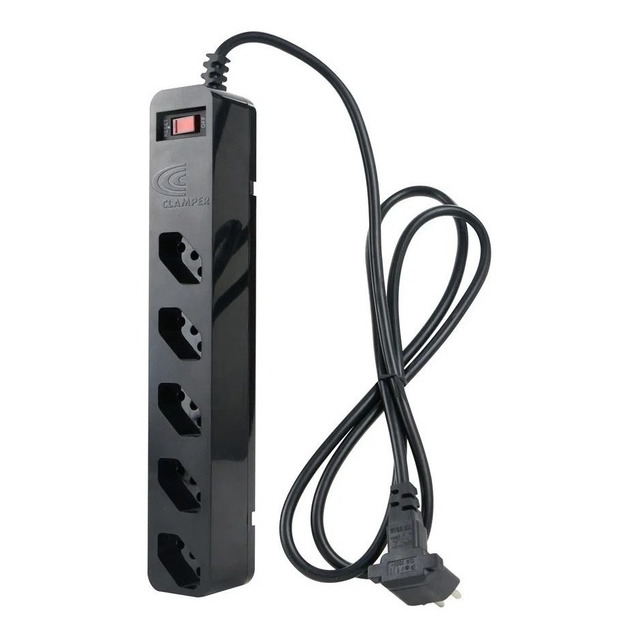 Filtro De Linha Energia 5 Tomadas Protetor Elétrico Cabo 1 Metro Cor Preto 127v/220v Filtro De Linha Energia 5 Tomadas Protetor Elétrico Cabo 1 Metro Cor Preto 127v/220v