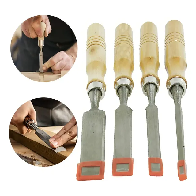 Kit Formão Profissional 4 Peças Entalhar Esculpir Madeira