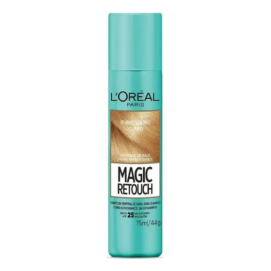 L´Oréal Magic Retouch Spray Cobertura Temporária de Cabelos Brancos 75ml Tom Loiro Claro