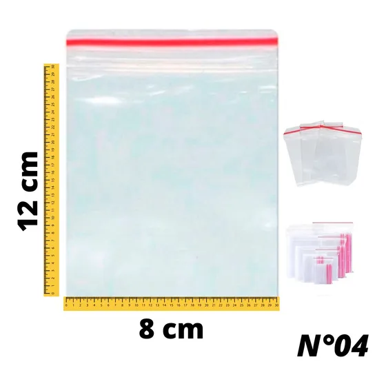 1000 Sacos Zip Lock 8x12 Hermético Saquinho Zip Transparente