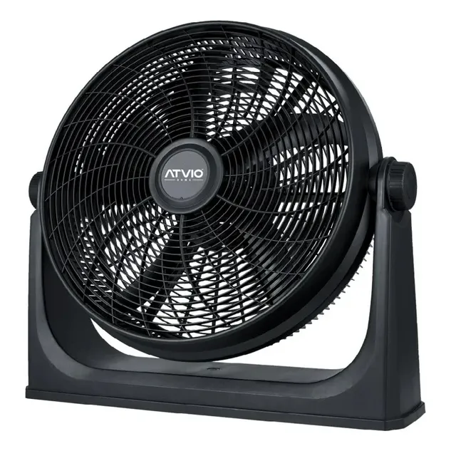 Ventilador De Piso Atvio 20 Pulgadas Negro 3 Velocidades