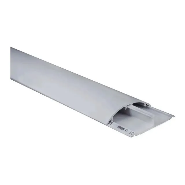 Canaleta De Piso Plástica Con Division Pvc 60x13 Mm Gris