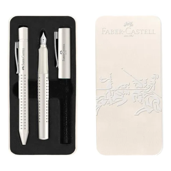 Estuche Regalo Con Pluma Y Bolígrafo Grip 2011 Faber Castell