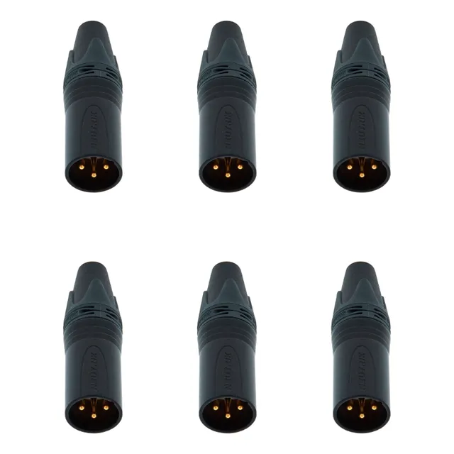 Conector Neutrik Nc3mxx-b Canon Macho Contactos Oro (5 Pzs)