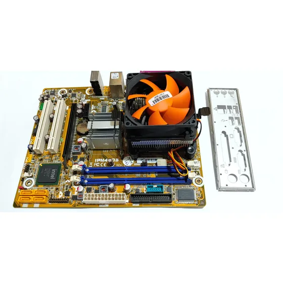 Placa Mãe Pcware Ipm41-d3 Ddr3 Espelho Processador Cooler Amarelo