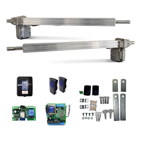 Kit Motor Portón Automático Pivotante Doble Hoja Cel Wifi