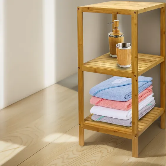 Mueble Estantería Madera Bambú Living Cocina Cuarto Baño