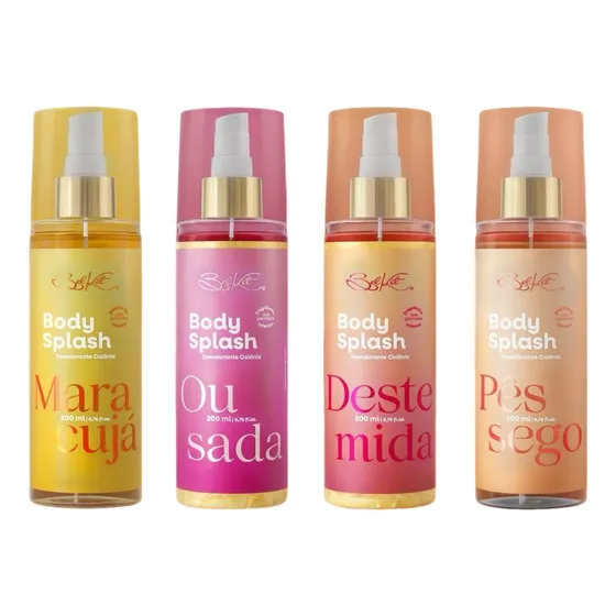 4 Unidades Desodorante Colônia Body Splash 130ml