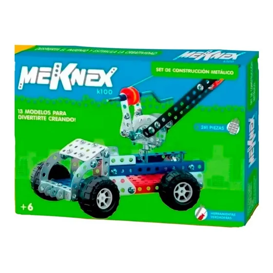 Meknex K100 13 En 1 Juego Armar Mecano 261 Pza Herramientas