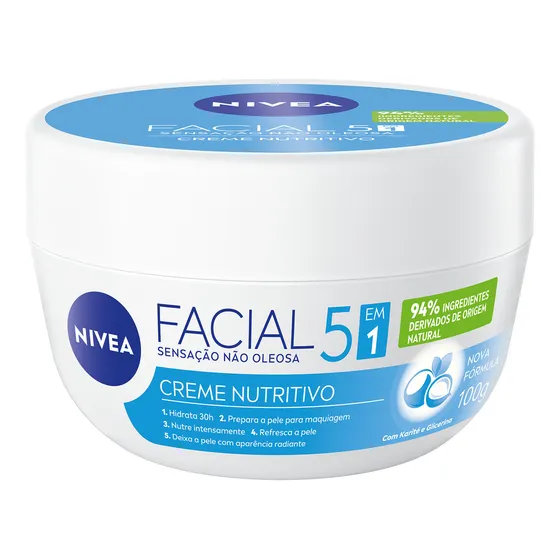 Creme Hidratante Facial 5 Em 1 Nutritivo 100g Nivea Todo tipo de pele