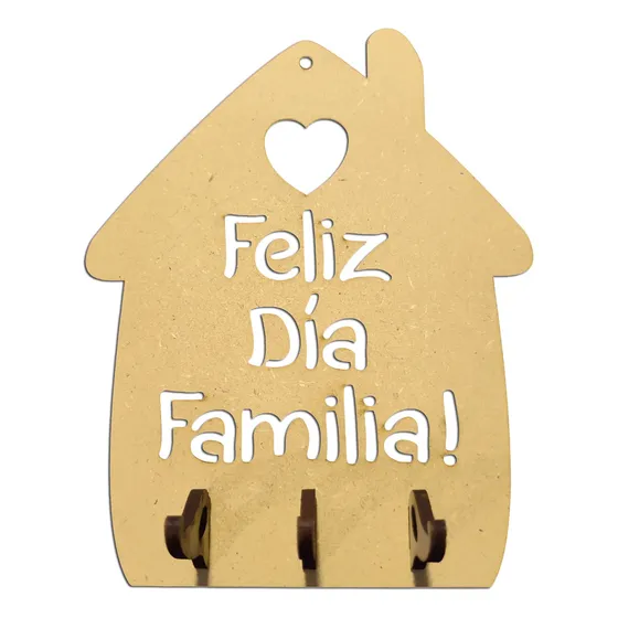 Porta Llaves Fibrofacil 12x15cm Día De La Madre Familia X 55