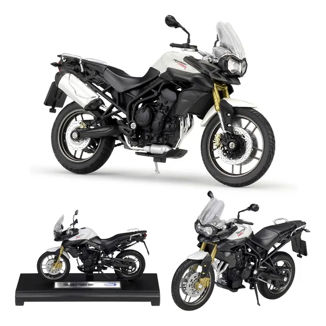 Welly Triumph Tiger 800 Miniatura Metal Motos Con Base 1/18