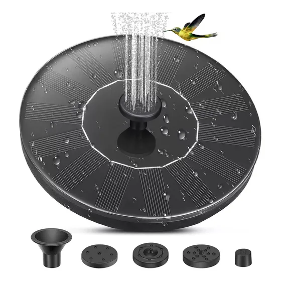 Fuente Flotante Recargable Con Panel Solar Jardin Exterior