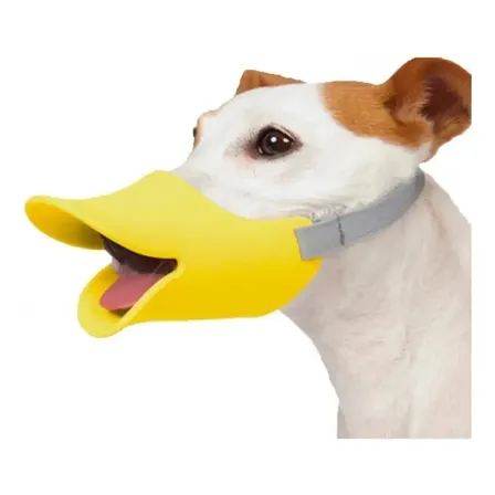 Focinheira Bico De Pato Silicone Confortável Cachorro Cães Tamanho M