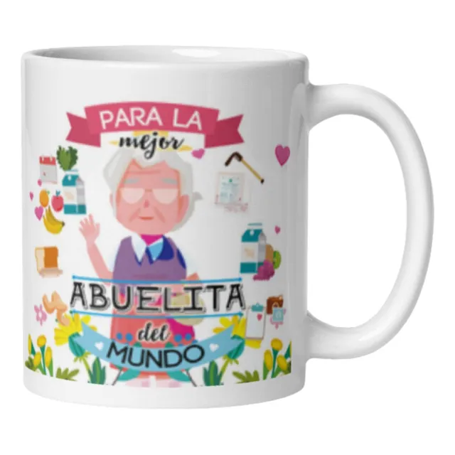 Mug Taza Pocillo Regalo Café Feliz Dia Abuela