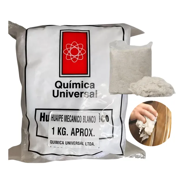 Huaipe De Algodón Blanco Fardo 1kg. Química Universal