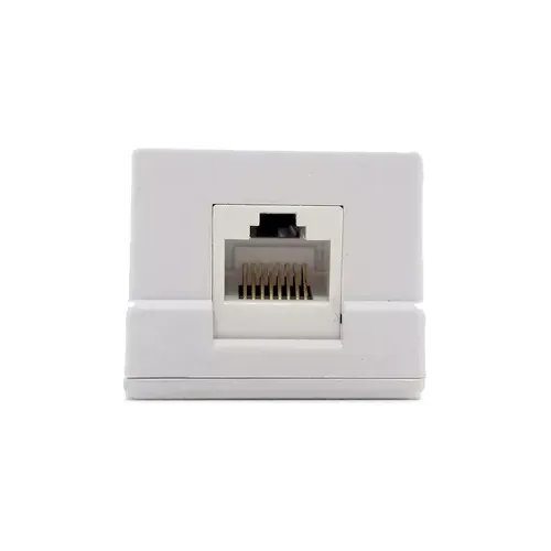Roseta Rj45 Simple Con Jack Keystone Cable Red Utp Pared