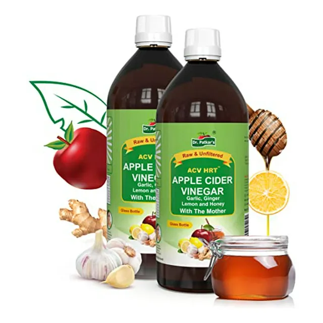 Pack De 2 Botellas De Vinagre De Manzana Con Ajo, Jengibre, 