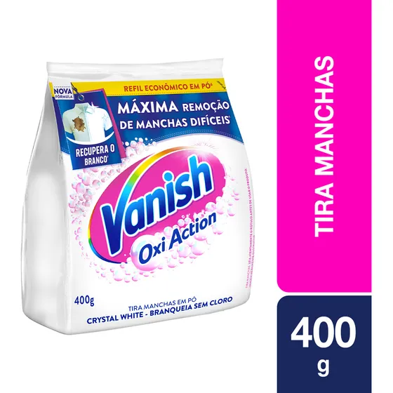 Tira Manchas Vanish Em Pó Crystal White Oxi Action Para Roup