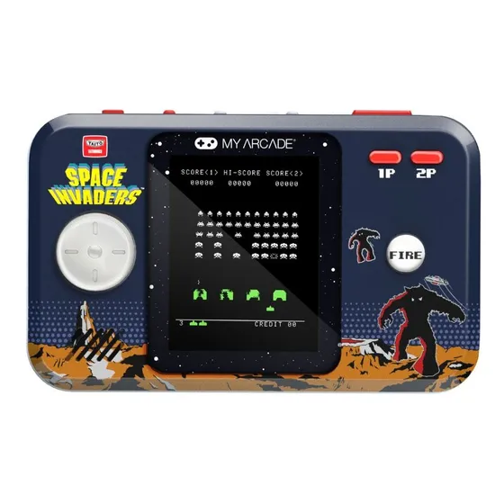 Mini Consola Portátil Space Invaders Pocket Player Pro Color Azul