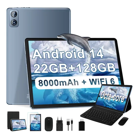 2025 Tablet 10'' Android 14,22gb+128gb 8000mah 8-core Wifi 6