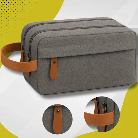 Necessaire Viagem Trabalho Organizador Masculino Feminino Impermeavel Unissex Estojo Cinza Anne