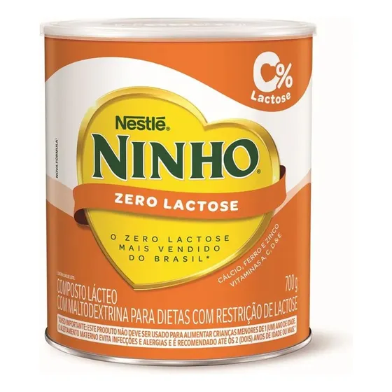 Composto Lácteo Ninho Zero Lactose Forti+ Lata 700g Nestlé