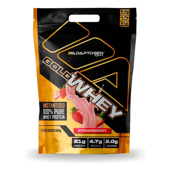 100% Gold Whey Refil Concentrado 900g - Adaptogen Science