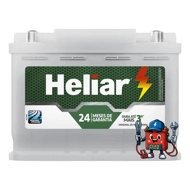 Bateria De Carro Heliar 60ah Amperes Hf60hd Sem Troca - Sp 