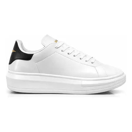 Tênis Casual Adulto Saymon Original Couro Branco Unissex