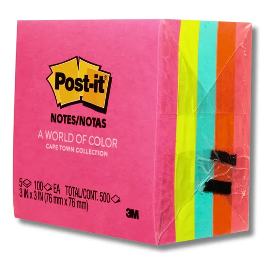 Notas Adhesivas Post It 654 76x76mm X500hs Fluo Cape Town