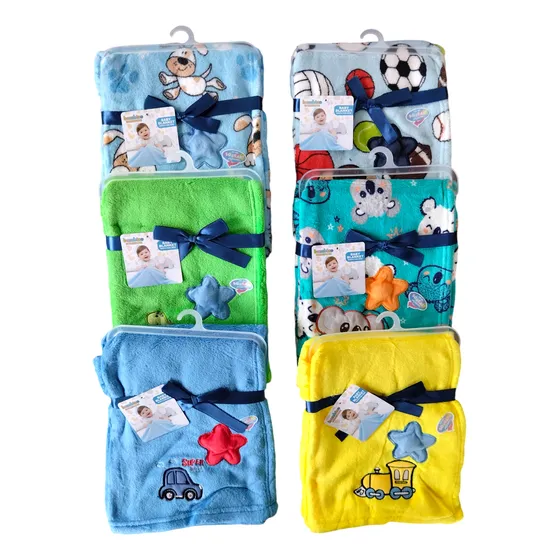 Trío De Cobija Manta Para Bebe (3 Unidades)