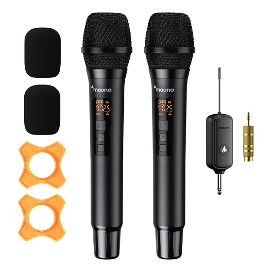 Microfono Inalambrico Profesional Karaoke Uhf Maono Wm760-a2 Color Negro