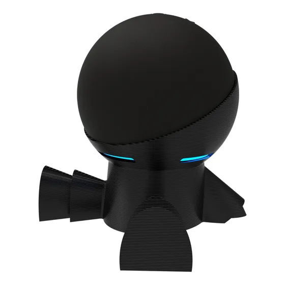 Suporte De Mesa Modelo Robô Compatível Com Alexa Echo Dot 5 Cor Preto