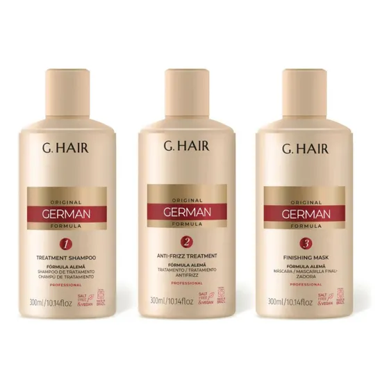 Kit GHair Escova Progressiva Alemã 3x300ml