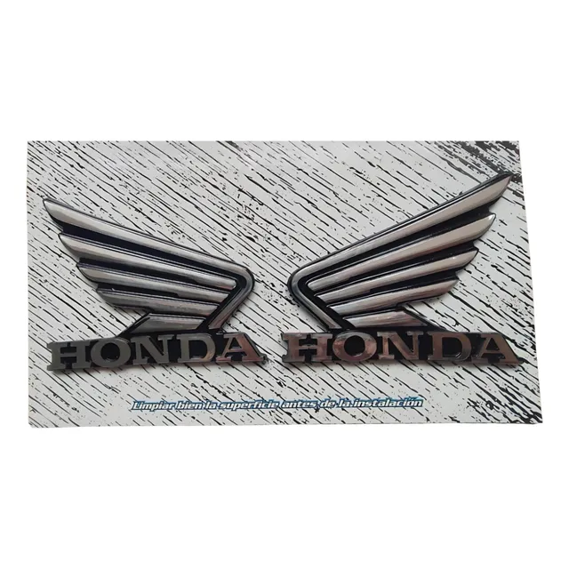 Emblemas Motocicletas Honda Plateados