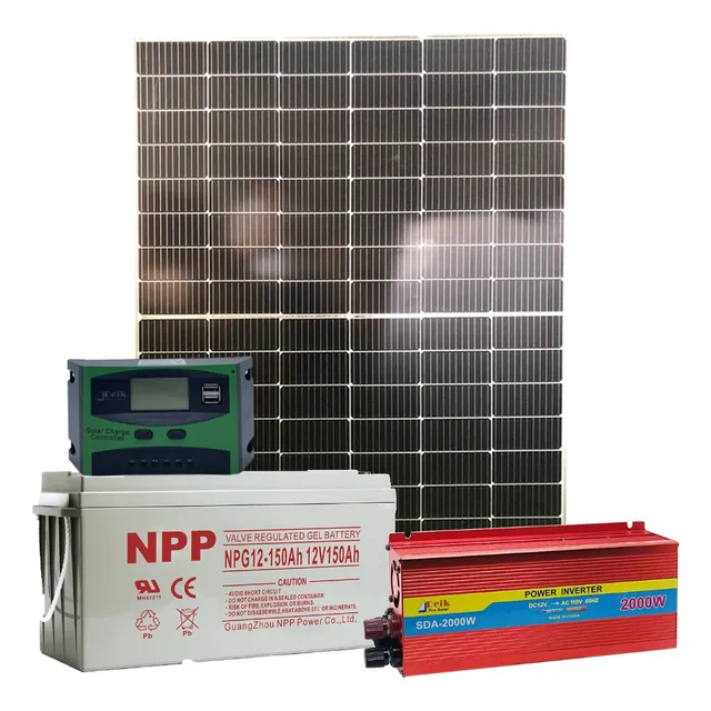 Kit Solar Onda Modificada 2000w Bateria Gel 150 Panel 250w