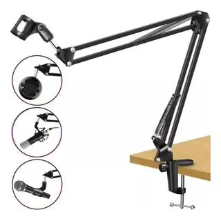 Braço Articulado Suporte Microfone Profissional Mesa Podcast Braço Articulado Suporte Microfone Profissional Mesa Podcast
