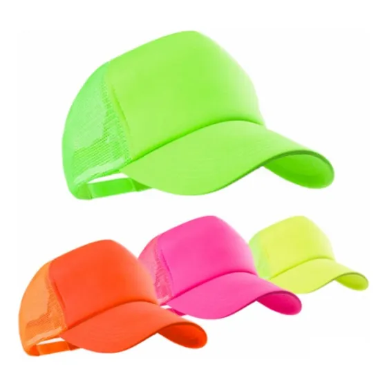 10 Gorra Trucker Fluo Lisa Cotillon Fiesta