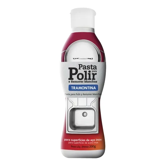 Pasta De Limpar Polir Inox Tramontina Remove Manchas 200g