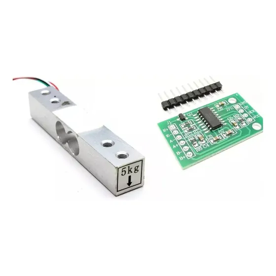 Célula De Carga Precisão 5kg Peso Para Arduino + Hx711 Nfe