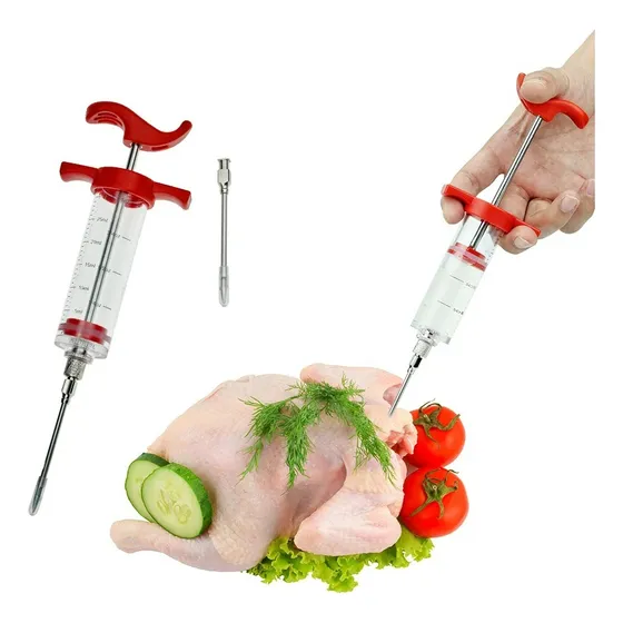 Inyectadora Jeringa Cocinar Marinar Pavo Pernil Pollo Carne