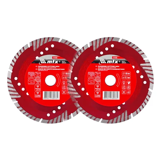 Disco Corte Diamantado 7 Polegadas 180x22,2mm ( 2 Unidades )